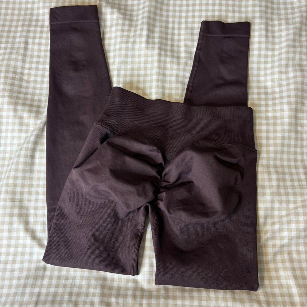 Chocolate Brown Scrunch Leggings